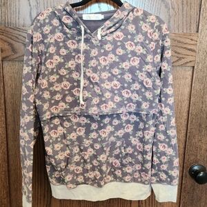 Latched Mama Purple Floral Hoodie